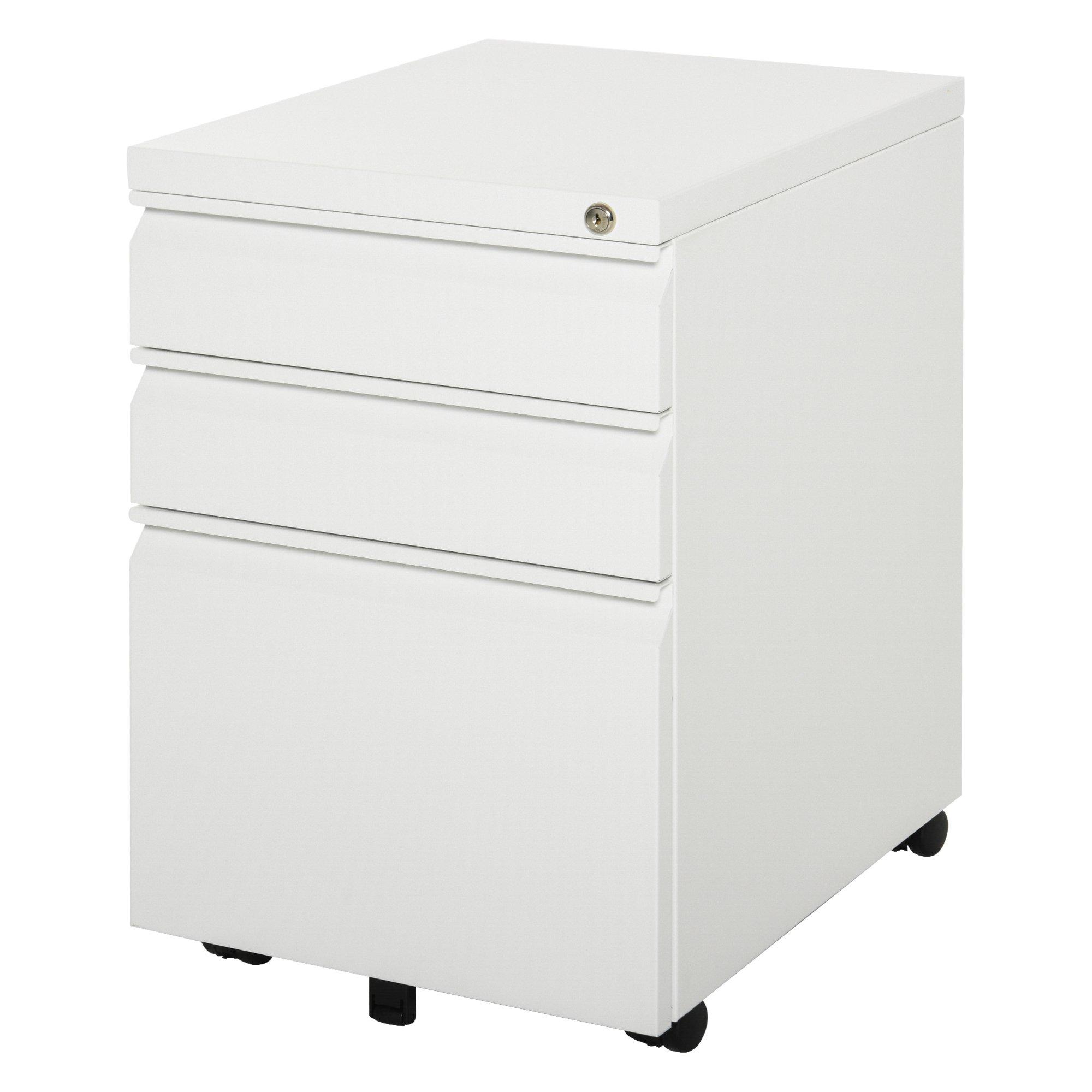 Mobile Vertical File Cabinet Lockable Metal Filling Cabinet with