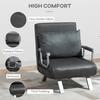 HOMCOM Single Sofa Bed Armchair Sofa Bed Guest Sleeper Lounge with Pillow thumbnail 6