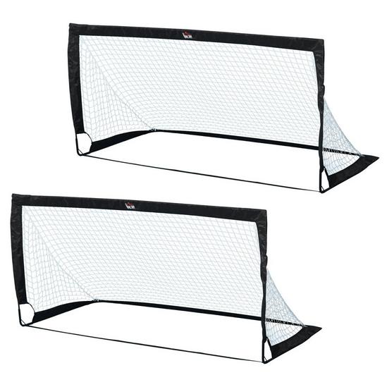 HOMCOM Football Goal Folding Outdoor with All Weather Net Kids Adults 6'x3' 1