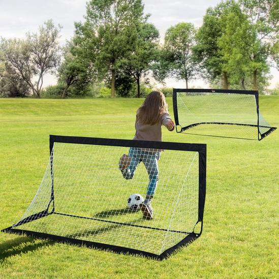 HOMCOM Football Goal Folding Outdoor with All Weather Net Kids Adults 6'x3' 2