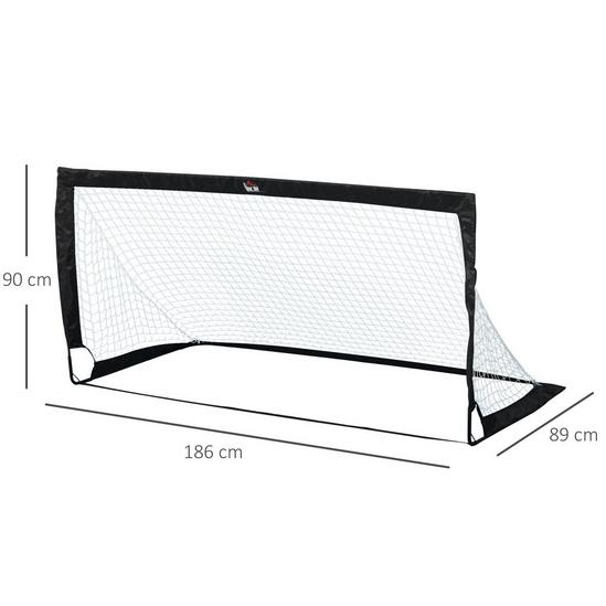 HOMCOM Football Goal Folding Outdoor with All Weather Net Kids Adults 6'x3' 3