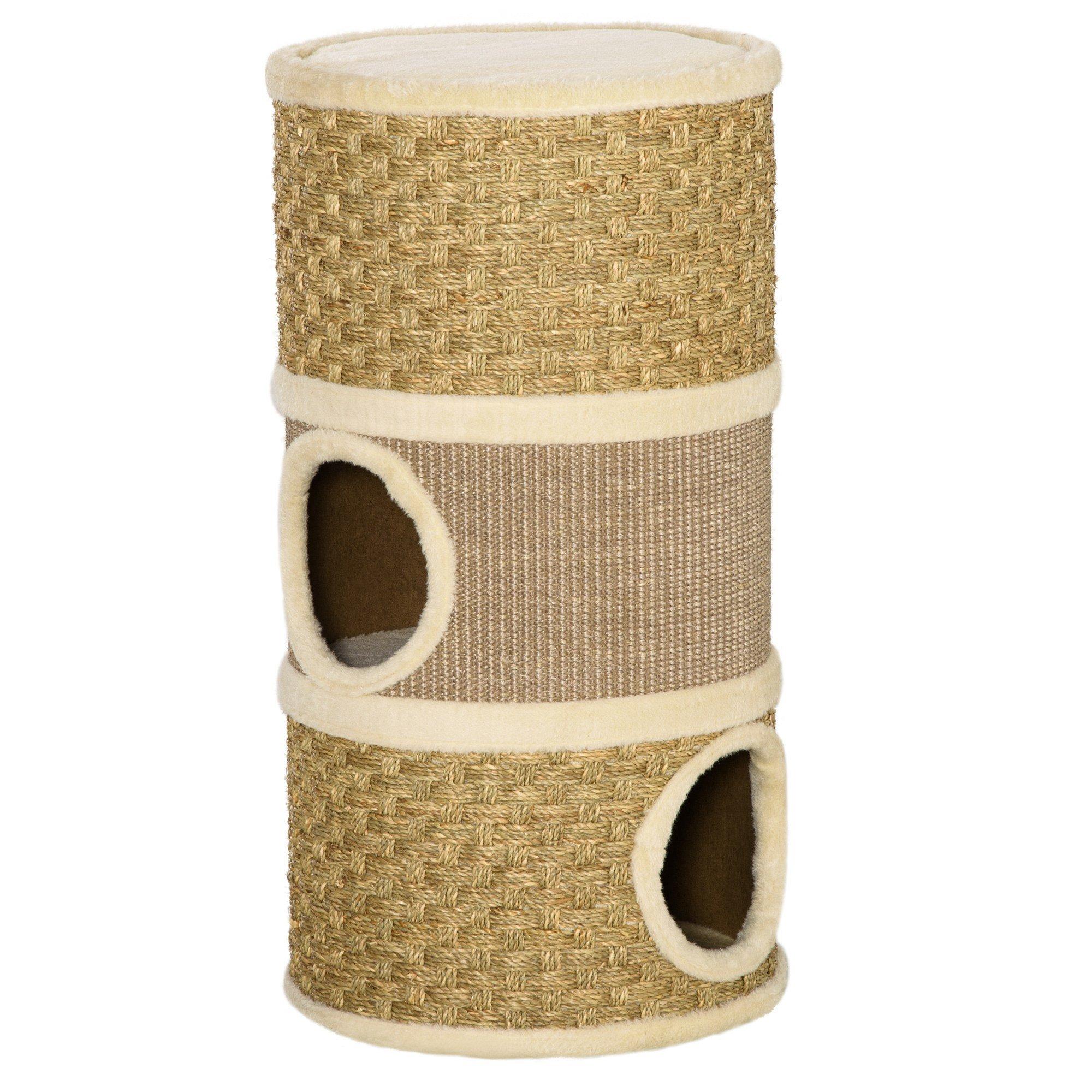 Cat Scratching Barrel Climbing Frame Covered with Sisal