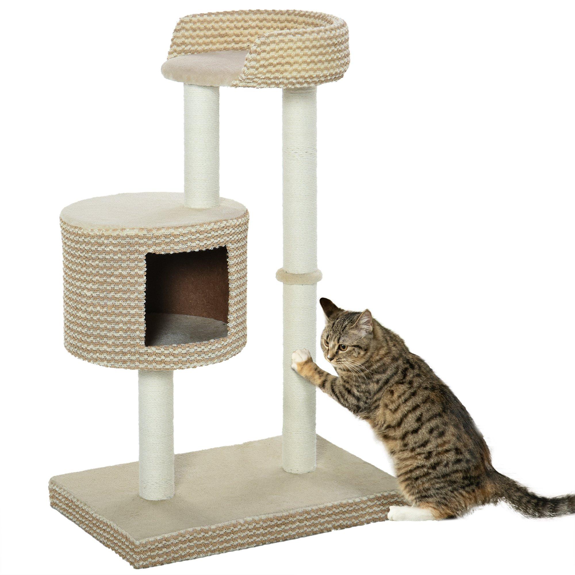 96cm Cat Tree Tower Activity Centre Climbing Frame with Scratching Posts