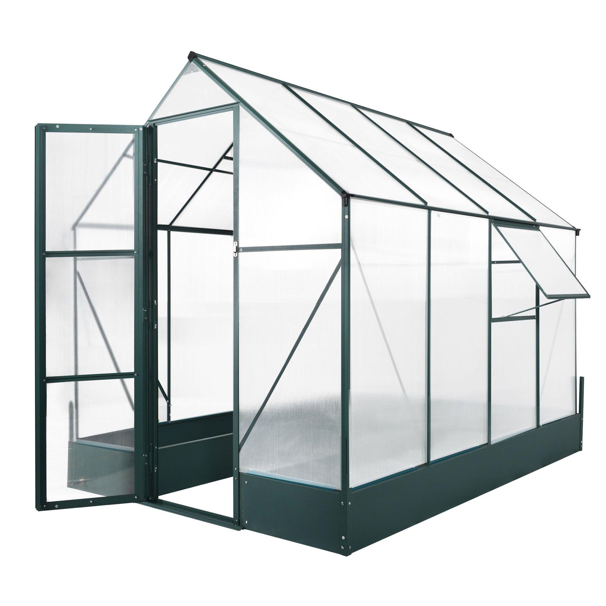 Walk-in Greenhouse Garden Polycarbonate Aluminium with Smart Window