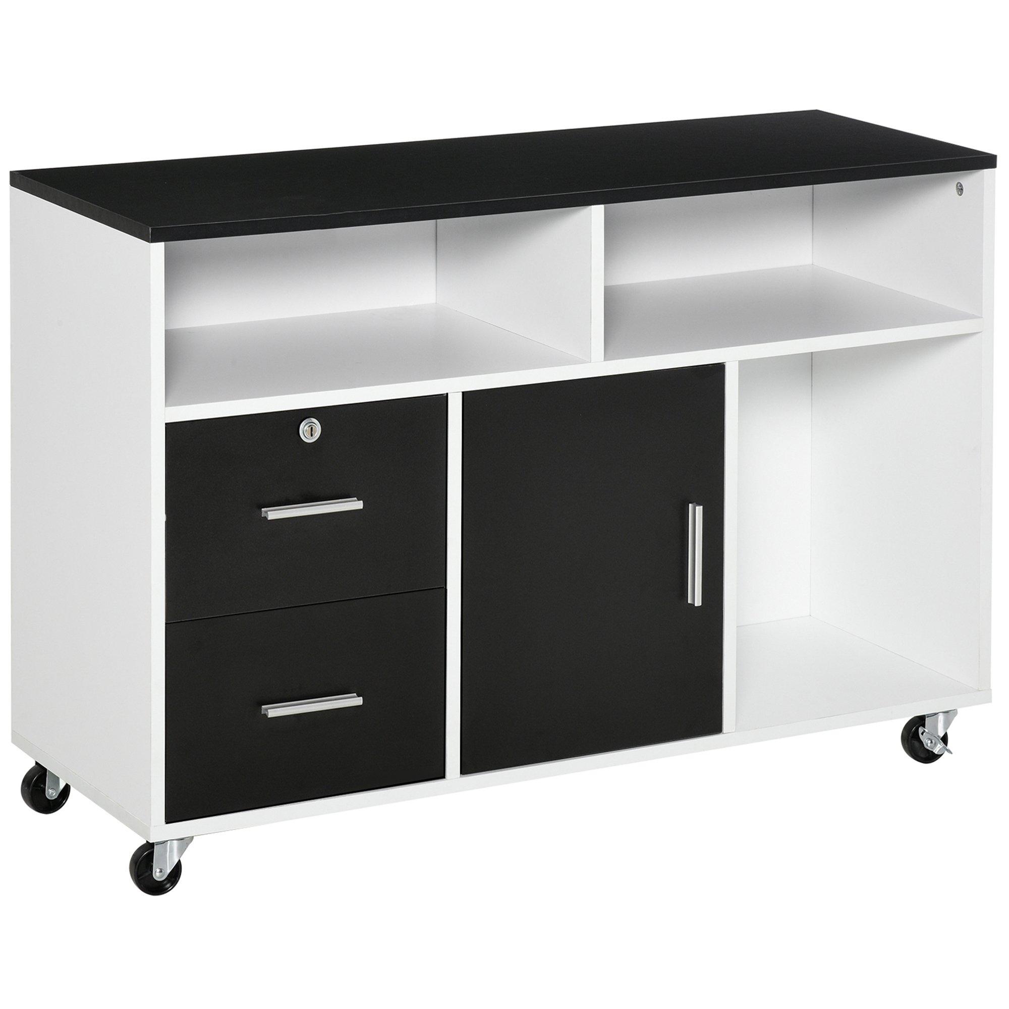 Home Office Mobile Cabinet Storage Organizer Castor Drawer