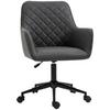 VINSETTO Swivel Argyle Office Chair Leather-Feel Fabric Home Study Leisure thumbnail 1