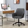 VINSETTO Swivel Argyle Office Chair Leather-Feel Fabric Home Study Leisure thumbnail 2