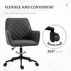 VINSETTO Swivel Argyle Office Chair Leather-Feel Fabric Home Study Leisure thumbnail 5