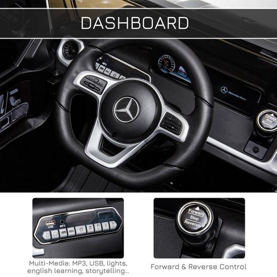 HOMCOM Mercedes Benz G500 12V Kids Electric Ride On Car Toy Remote Control 5