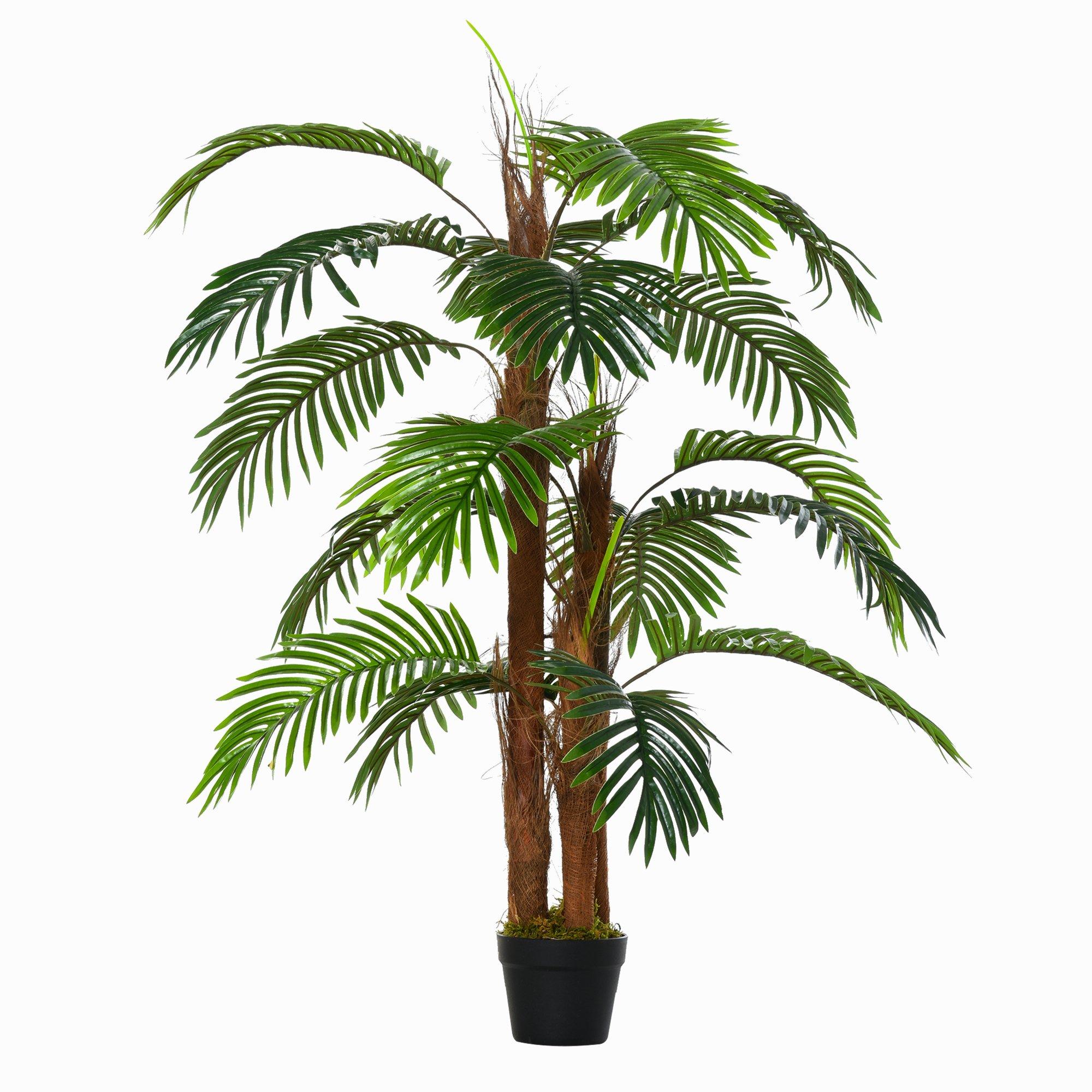 120cm/4FT Artificial Palm Tree Decorative Plant 19 Leaves