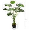 OUTSUNNY 85cm/2.8FT Artificial Monstera Plant Realistic Fake Tree Potted thumbnail 4
