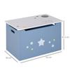 HOMCOM 55x34cm 50L Kids Storage Chest with Safety Hinge Handles Air Vents thumbnail 3
