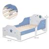 HOMCOM Kids Star & Balloon Single Bed Frame with Safe Guardrails Slats Bedroom Furniture thumbnail 3