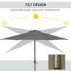 OUTSUNNY 24 LED Solar PoweParasol Umbrella Garden Tilt Outdoor String Light thumbnail 4