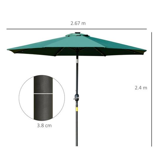 OUTSUNNY 24 LED Solar PoweParasol Umbrella Garden Tilt Outdoor String Light 5