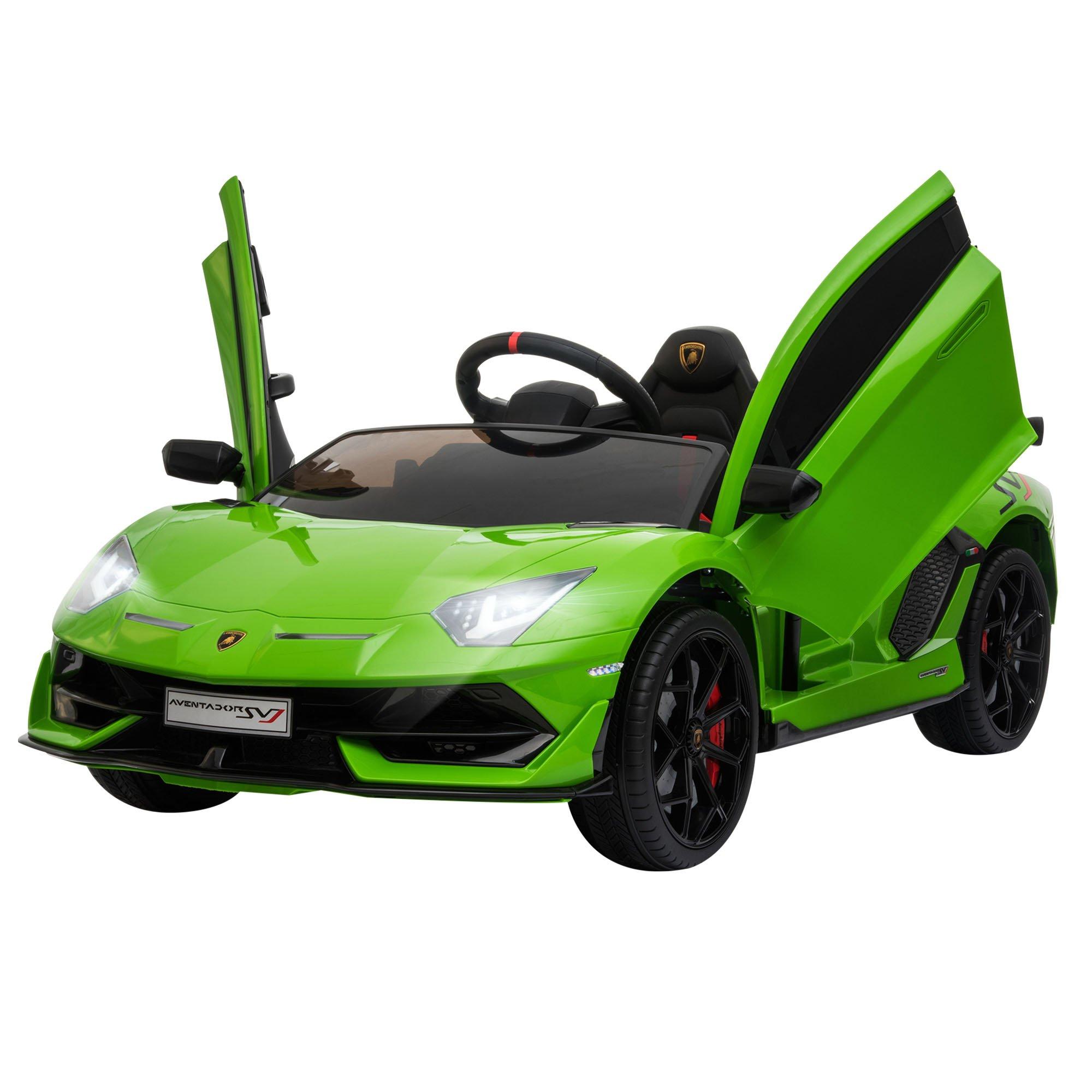 12V Licensed Lamborghini Ride-On Car Lights Music Remote 3-8 Yrs