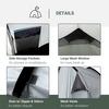 OUTSUNNY 1-2 Man Camping Dome Tent Porch Mesh Window Double Layer Hiking thumbnail 5