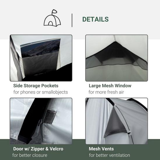 OUTSUNNY 1-2 Man Camping Dome Tent Porch Mesh Window Double Layer Hiking 5