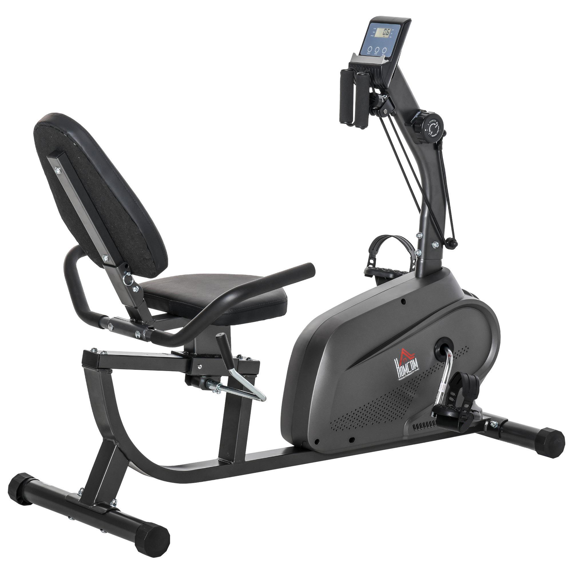 Exercise Training Stationary Cycling Bike with LCD Monitor Holder