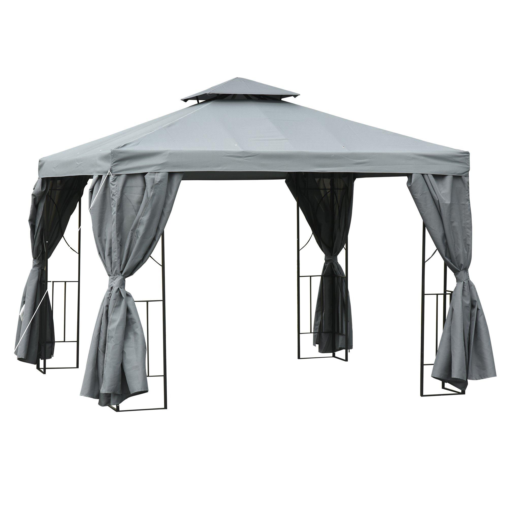 3 X 3M Garden Metal Gazebo Sun Shade Shelter Outdoor Party Tent