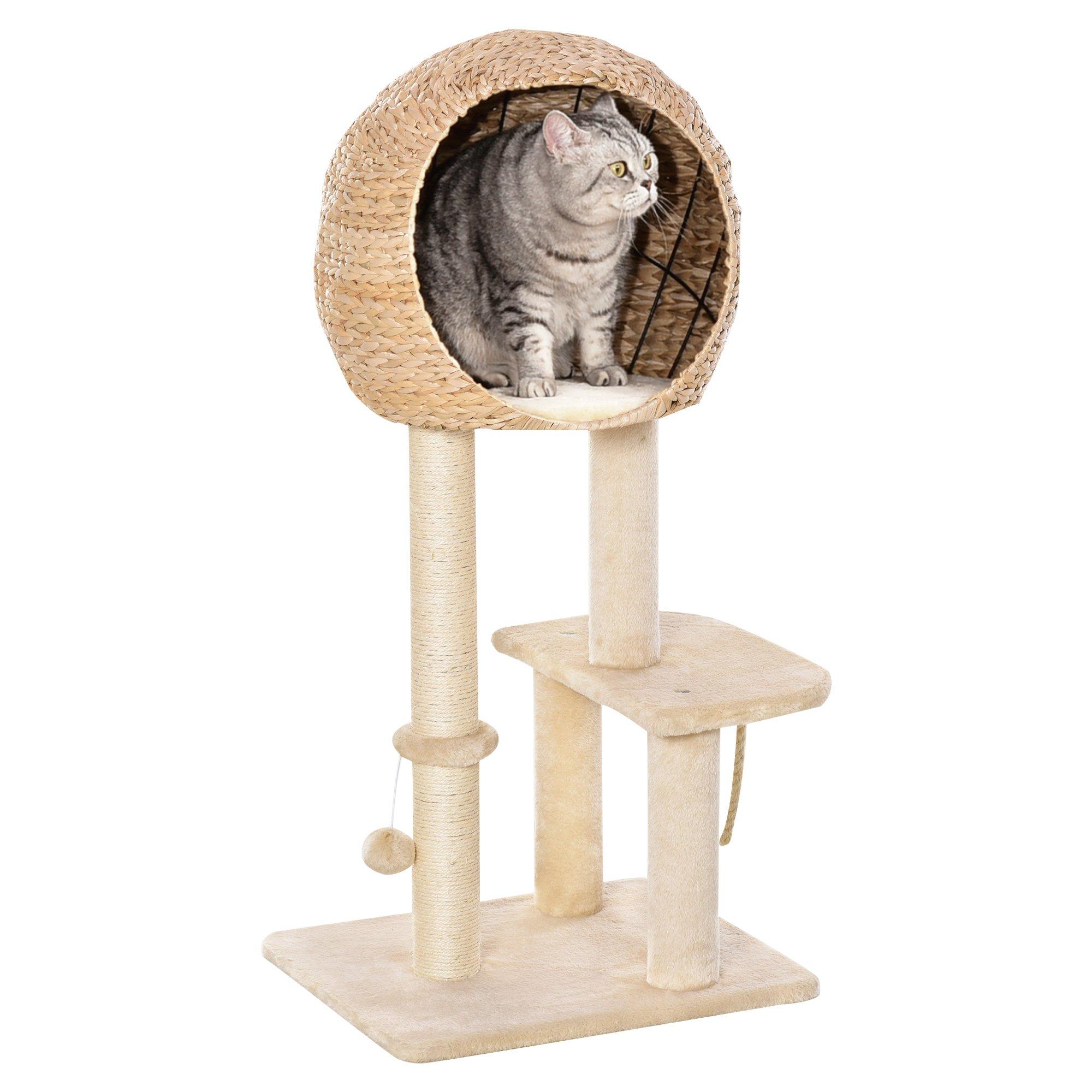 Cat Tree for Indoor Cats Kitten Activity Center with Posts Condo Ball