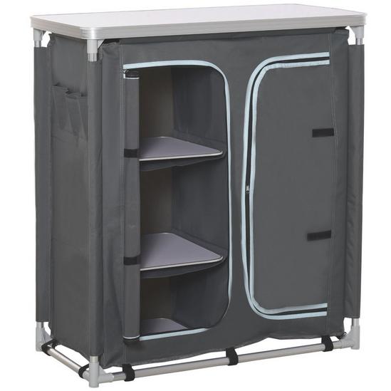 OUTSUNNY
Outdoor Aluminum 3-shelf Camping Cupboard Kitchen