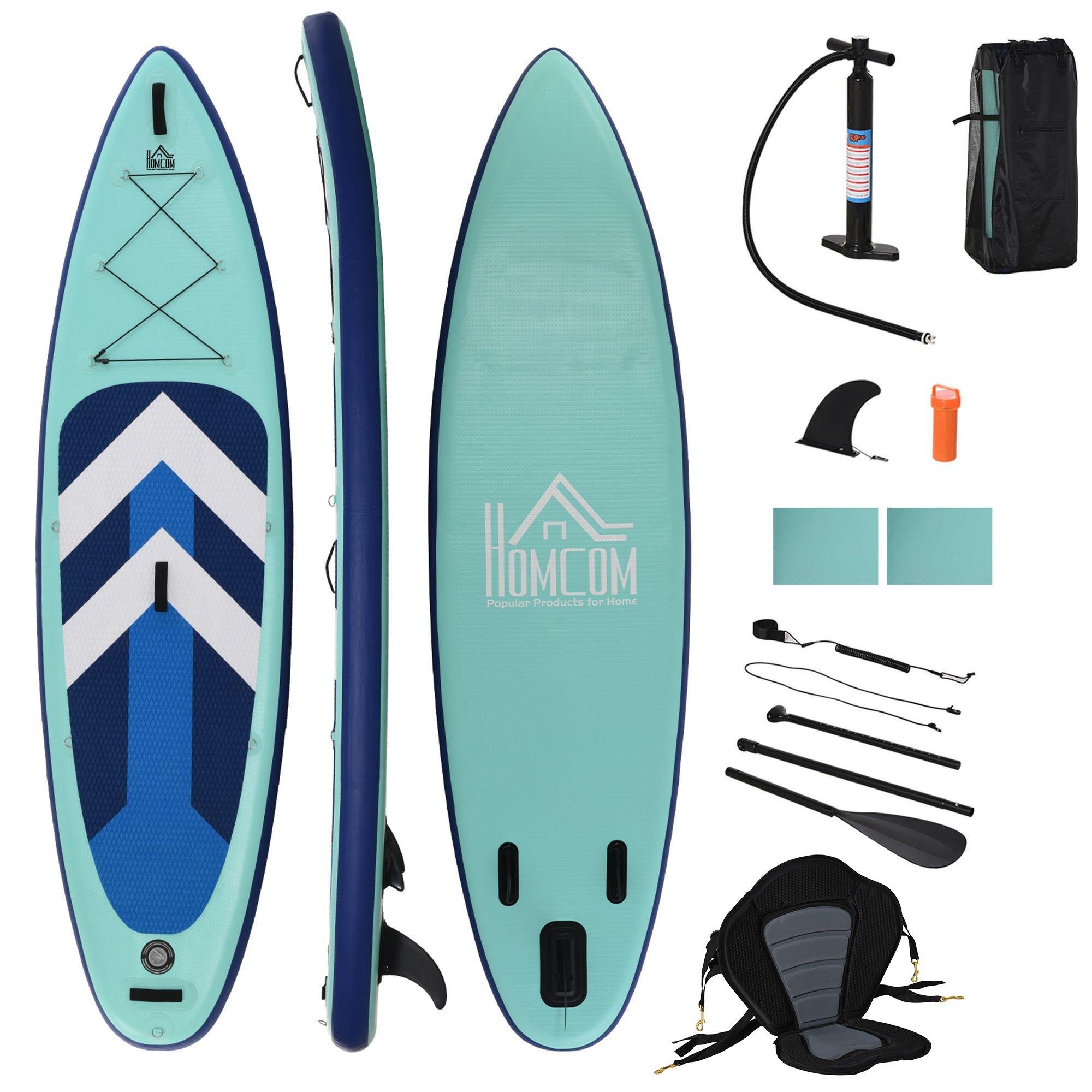 10.5ft Inflatable Stand Up Paddle Board Kayak Conversion Kit SUP with Bag Seat