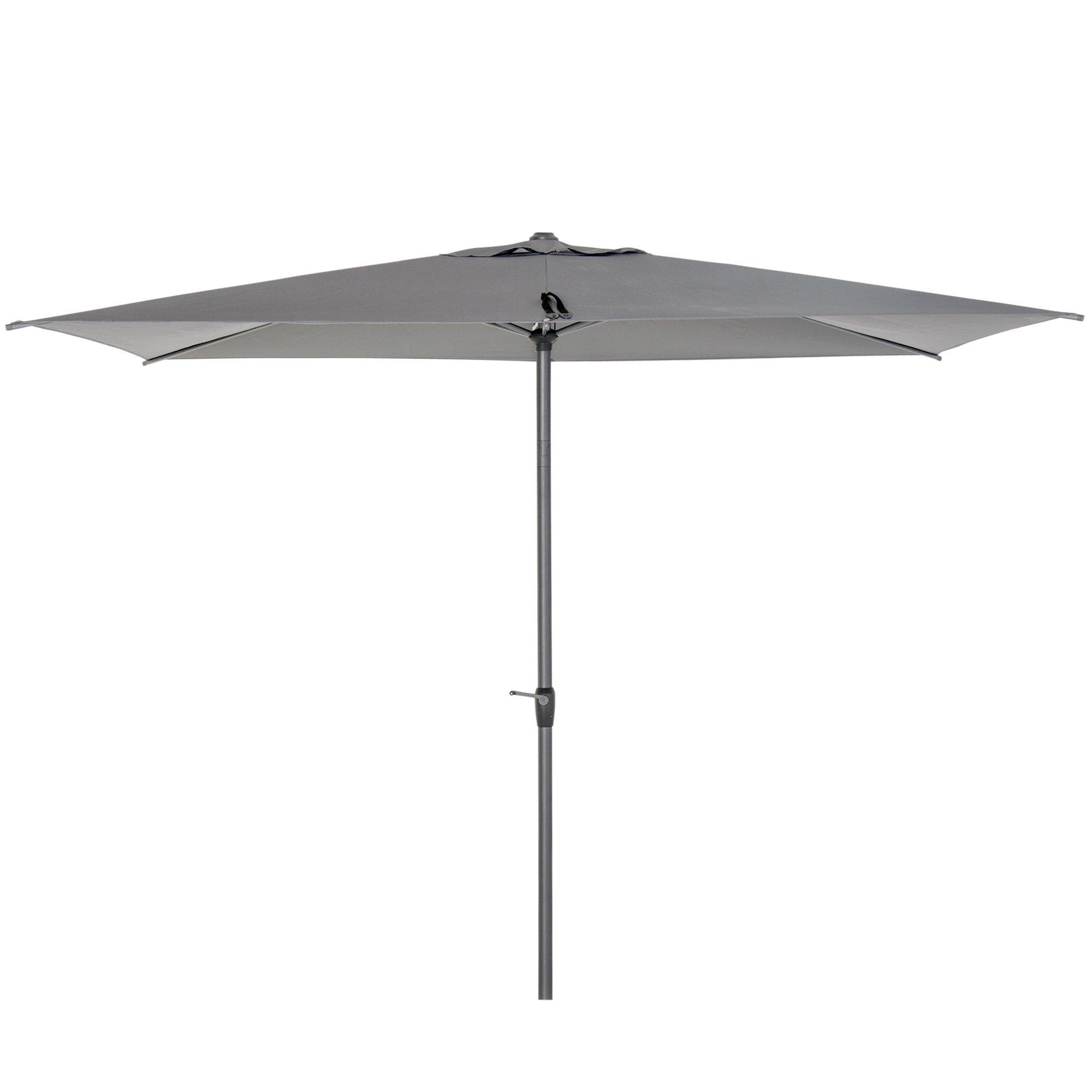 2.58m Aluminium Garden Parasol Sun Umbrella Angled Canopy