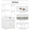 Kleankin Bathroom Floor Cabinet Storage Unit Kitchen Cupboard with Drawer Shelf thumbnail 5