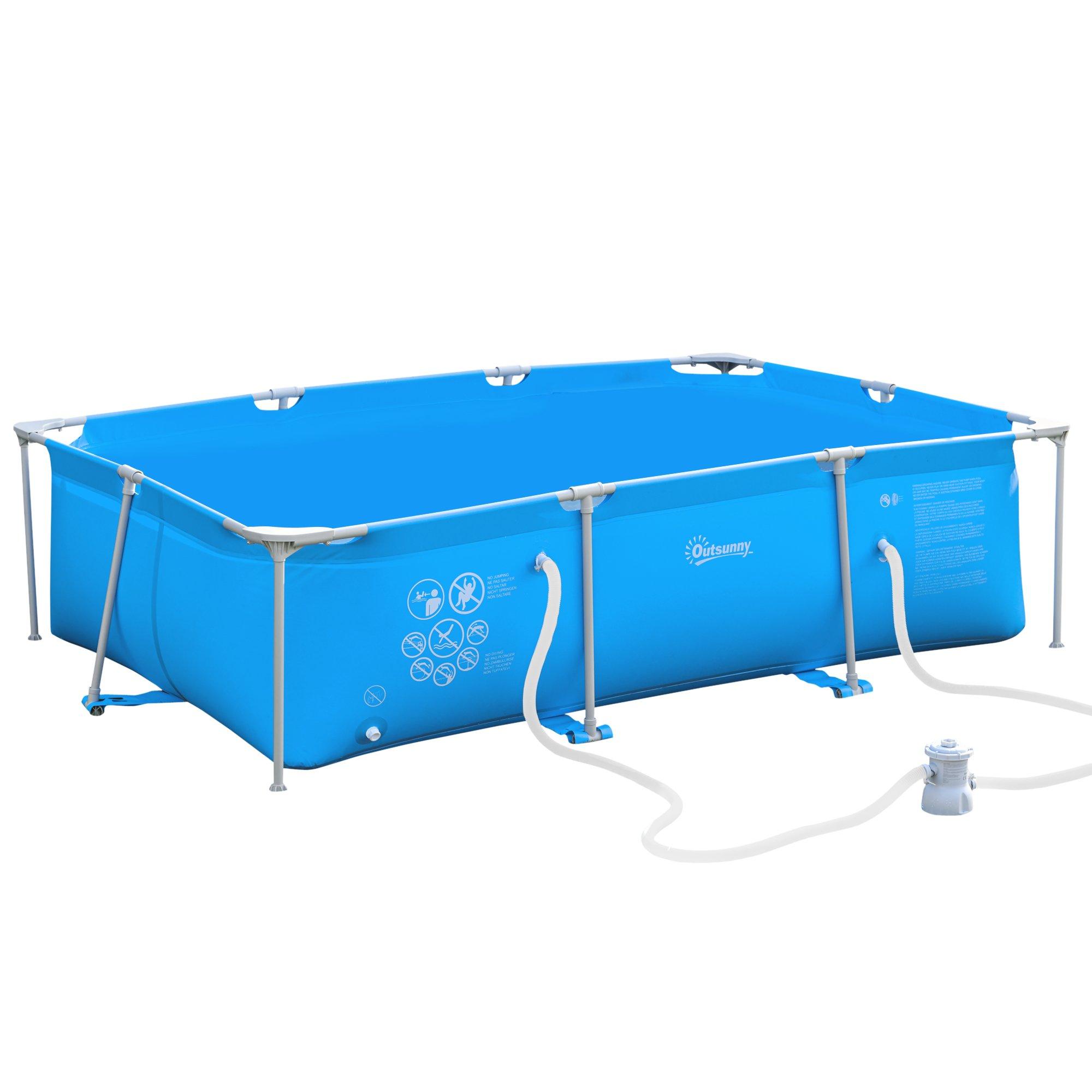 Steel Frame Swimming Pool with Filter Pump and Reinforced Sidewalls
