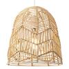 Happy Homewares Traditional Bell Shaped Light Brown Rattan Wicker Ceiling Pendant Light Shade thumbnail 1
