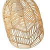 Happy Homewares Traditional Bell Shaped Light Brown Rattan Wicker Ceiling Pendant Light Shade thumbnail 2