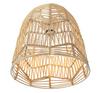 Happy Homewares Traditional Bell Shaped Light Brown Rattan Wicker Ceiling Pendant Light Shade thumbnail 3
