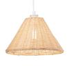 Happy Homewares Traditional Empire Drum Designed Light Brown Rattan Wicker Ceiling Light Shade thumbnail 2