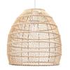Happy Homewares Traditional Vintage Spiral Cage Design Natural Brown Rattan Ceiling Lamp Shade thumbnail 1