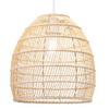 Happy Homewares Traditional Vintage Spiral Cage Design Natural Brown Rattan Ceiling Lamp Shade thumbnail 2