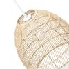 Happy Homewares Traditional Vintage Spiral Cage Design Natural Brown Rattan Ceiling Lamp Shade thumbnail 4