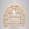 Happy Homewares Traditional Vintage Spiral Cage Design Natural Brown Rattan Ceiling Lamp Shade thumbnail 6