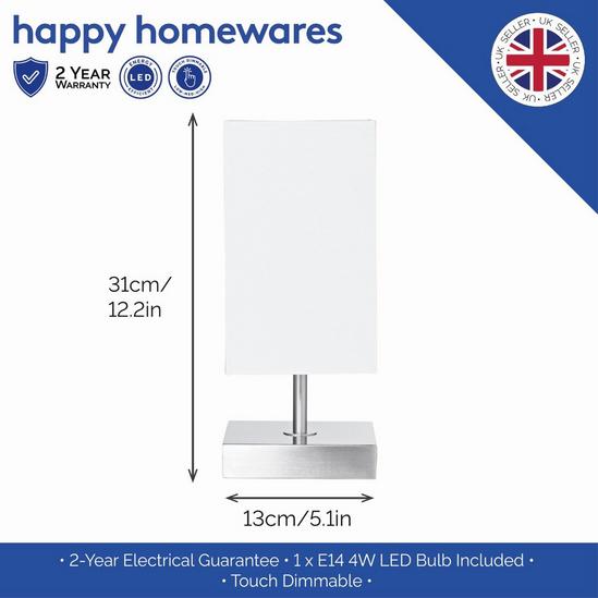 Happy Homewares Modern Chic Power Saving and Eco Friendly LED Touch Table Lamp 5
