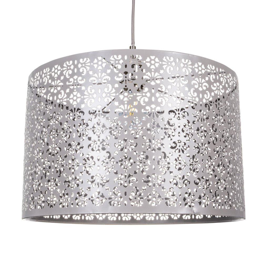 Marrakech Designed Metal Pendant Light Shade with Floral Decoration