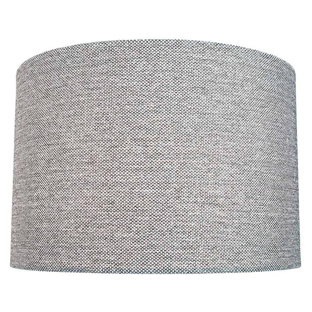 Modern and Sleek Light Ash Grey Linen Fabric Drum Lamp Shade