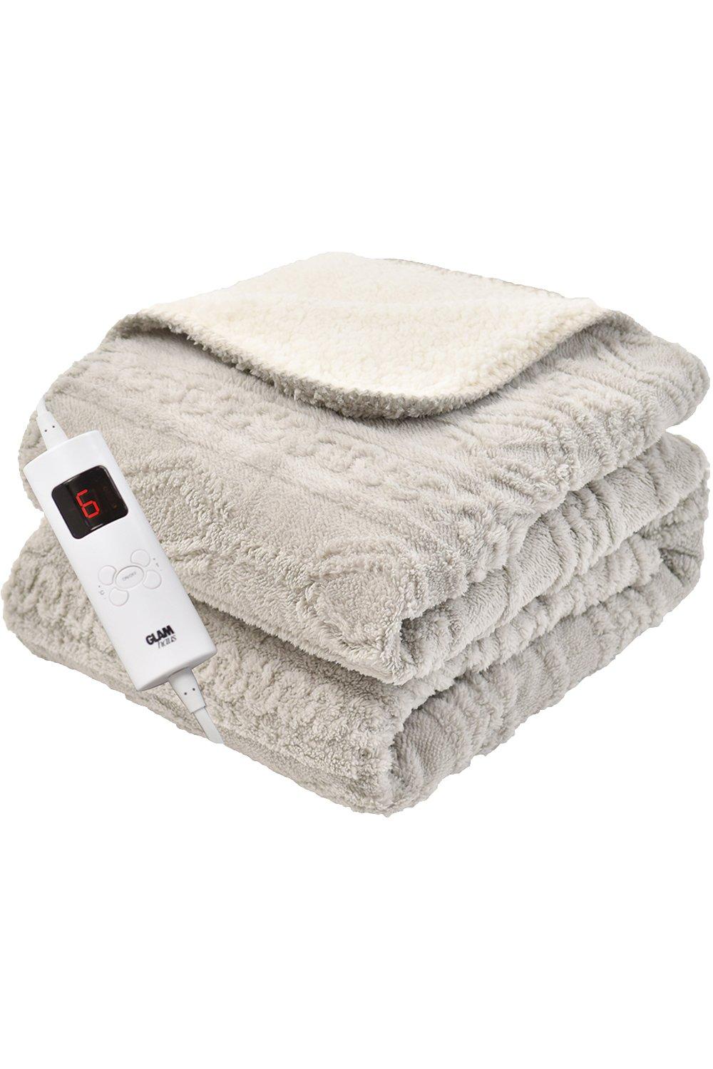 Electric Heated Throw Fleece Blanket 160 x 130cm