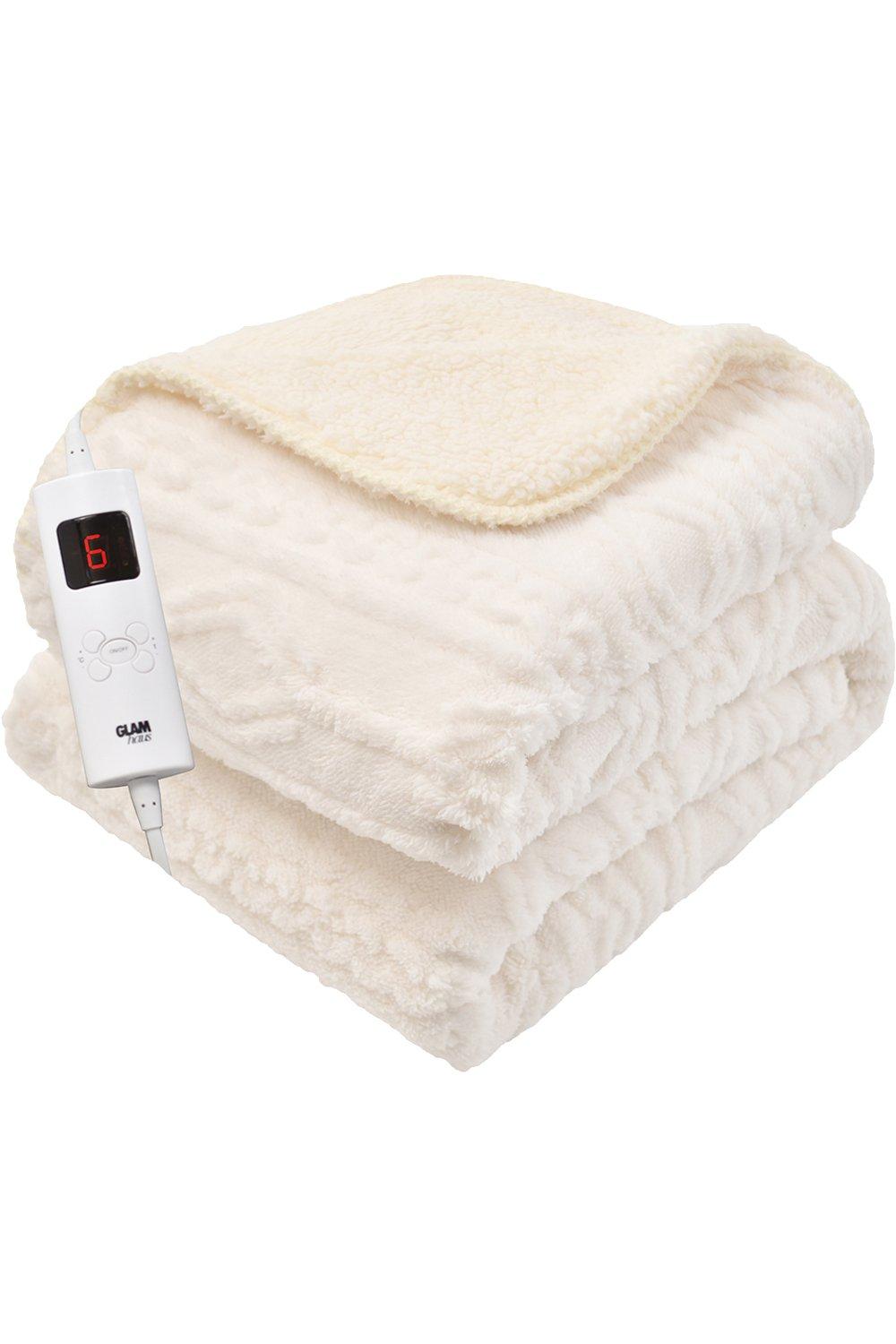 Electric Heated Throw Fleece Blanket 160 x 130cm