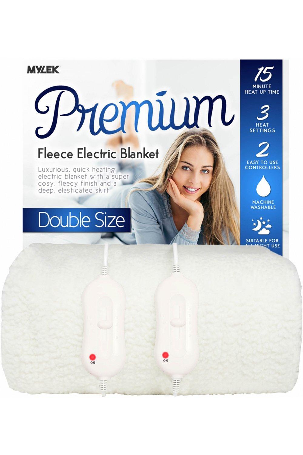 Electric Blanket Double Bed Size Fleece Heated Fitted Mattress Cover