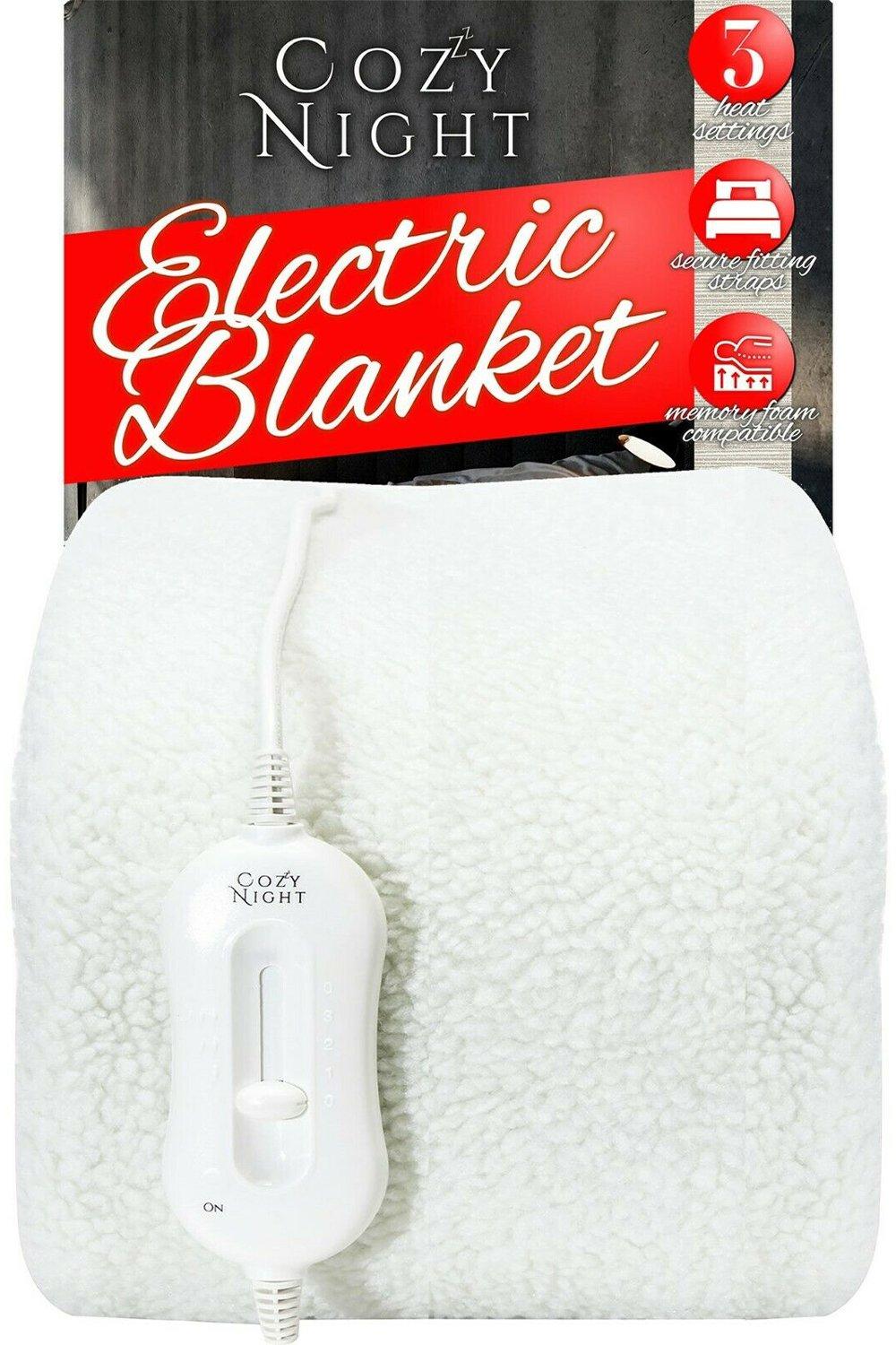 Electric Blanket Single Bed Size Fleece Heated Mattress Cover