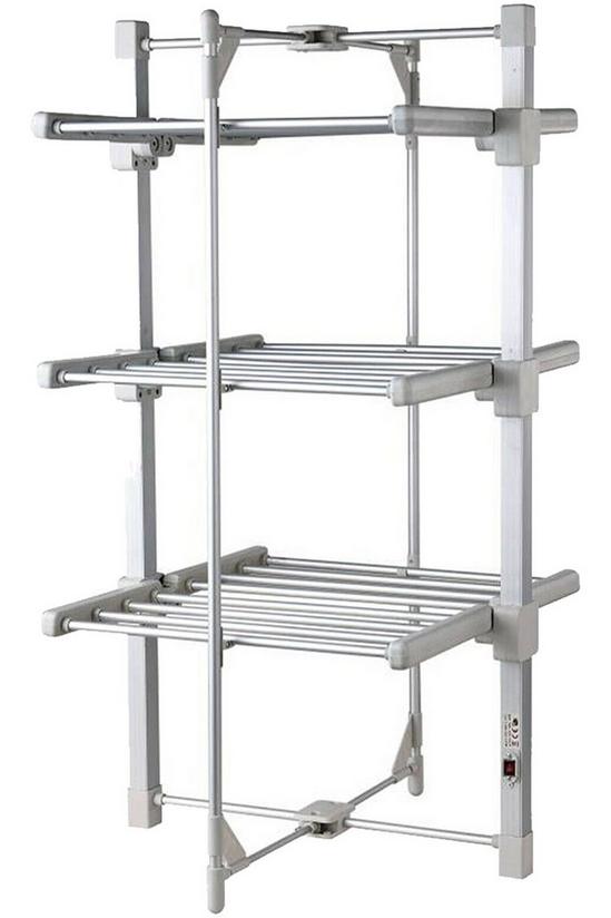 Glamhaus Electric Heated Clothes Airer Dryer Indoor Foldable Horse Rack 3 Tier 3