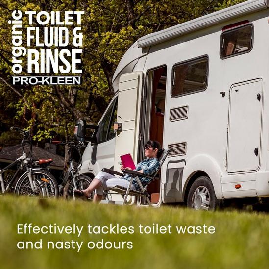 ProKleen Organic Toilet Chemical Fluid Rinse Caravan & Motorhome Cleaner 2 x 2L 2