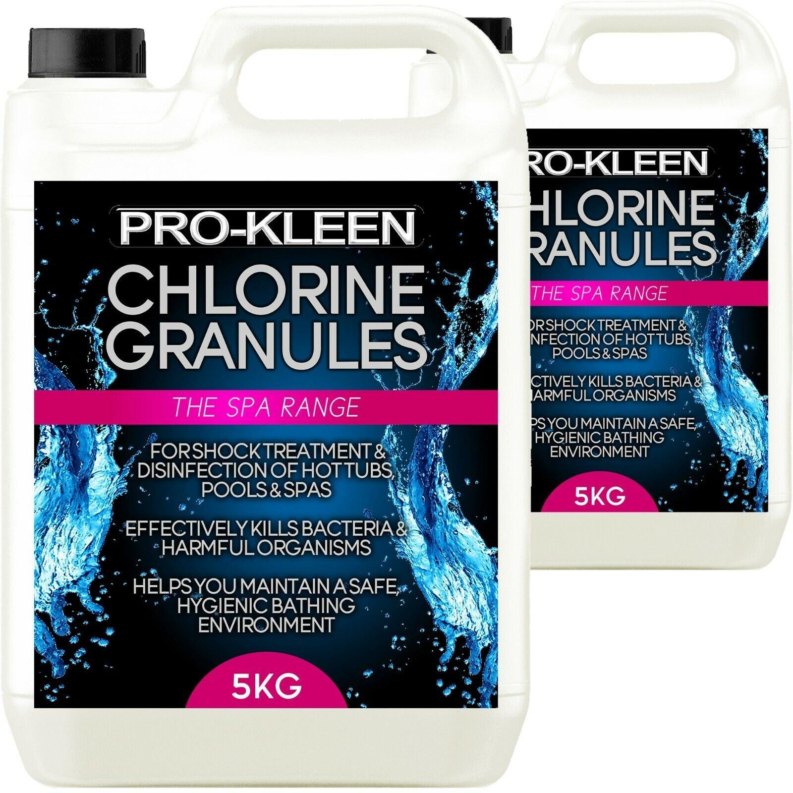 Stabilised Chlorine Granules for Hot Tubs, Spas & Pools 2 x 5KG