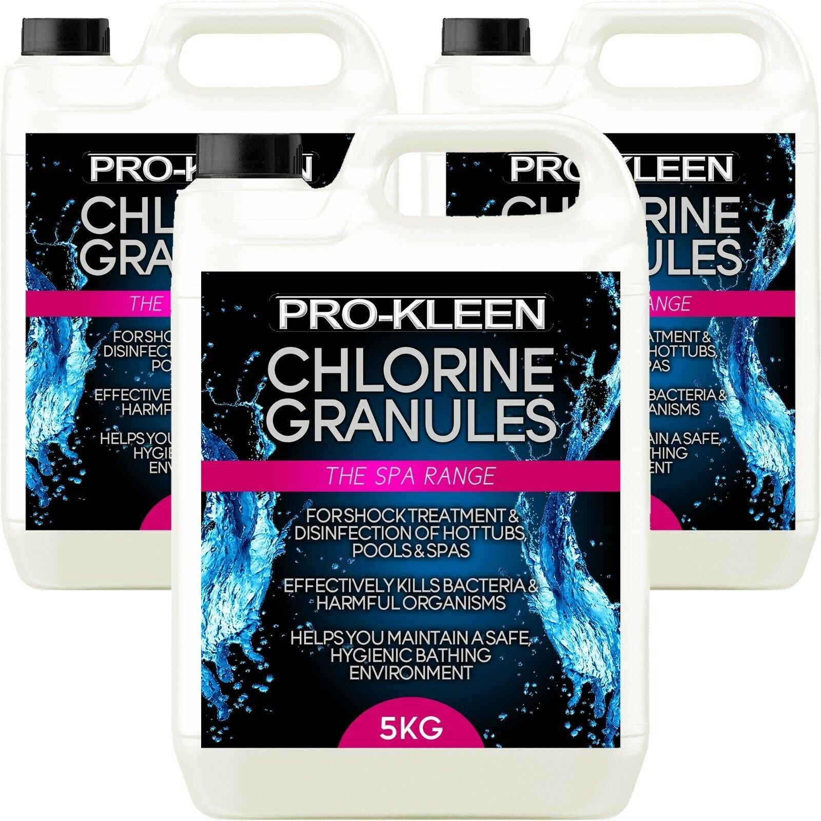 Stabilised Chlorine Granules for Hot Tubs, Spas & Pools 3 x 5KG