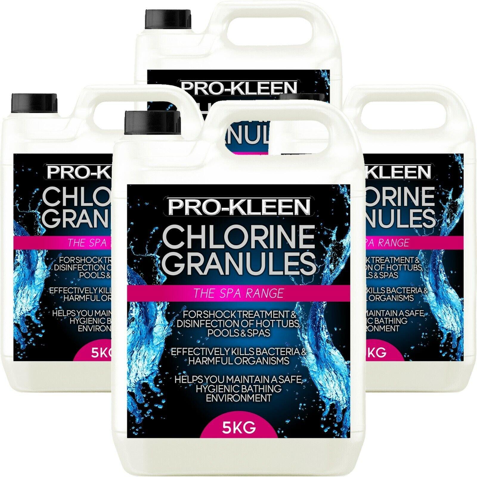 Stabilised Chlorine Granules for Hot Tubs, Spas & Pools 4 x 5KG